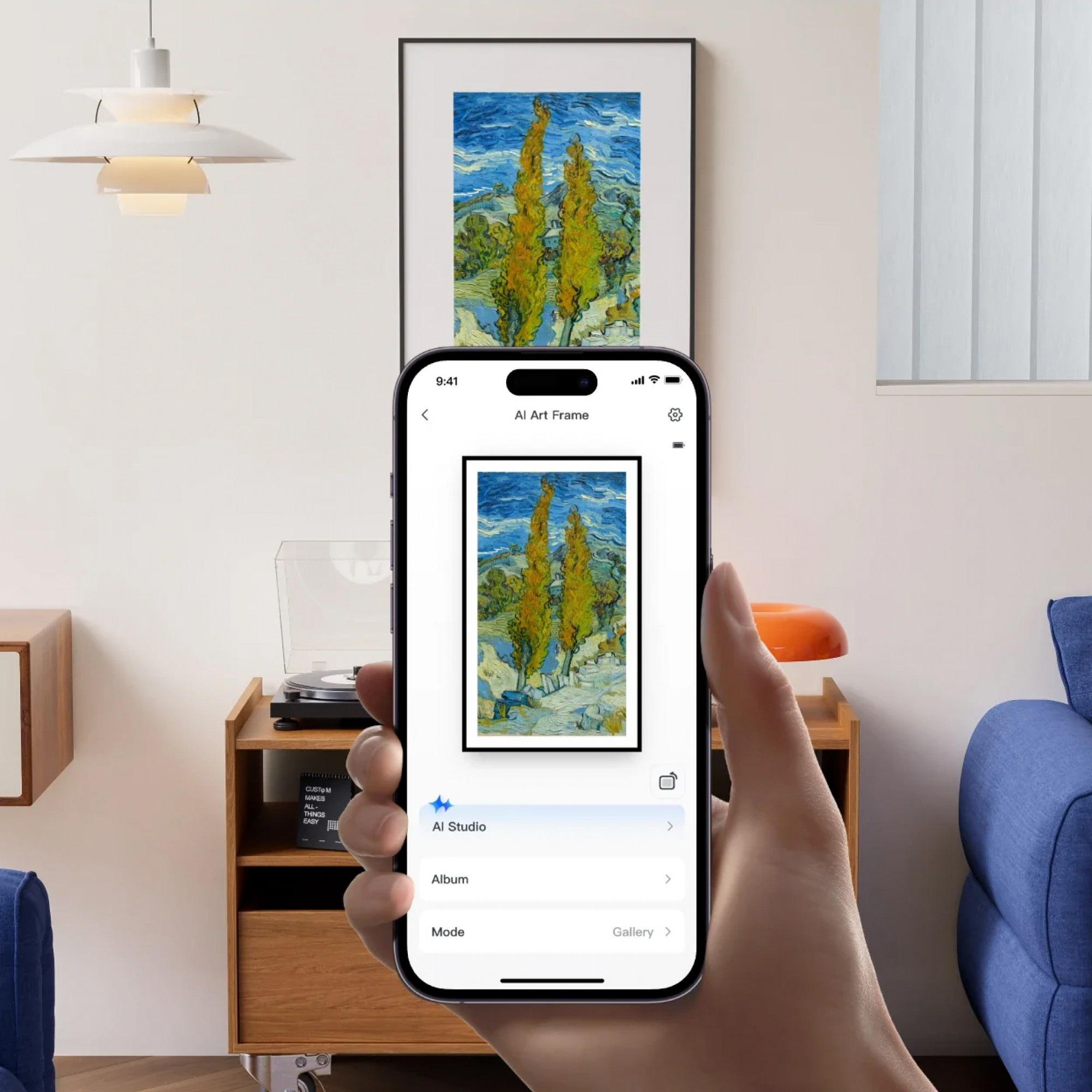 Смарт-пристрій у вигляді рамки для цифрового мистецтва SwitchBot AI Art Frame (Size 7.3)
